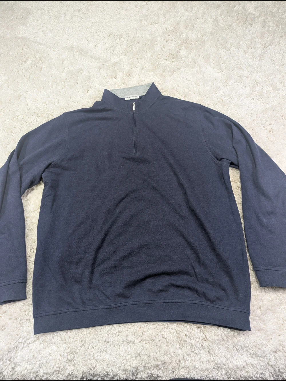 Peter Millar Navy Quarter-Zip Pullover